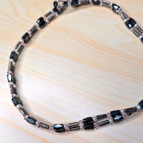 Metallic Magnetic Beaded Necklace or Bracelet - Picture 3 of 6
